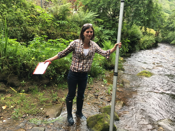 Amanda out river surveying