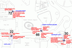 Sign Locations around Queen Victoria Square