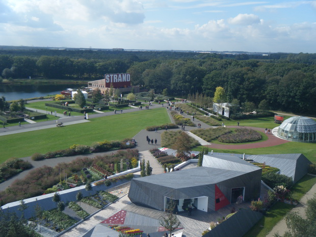 Floriade cable car aerial view