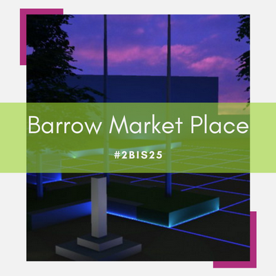 Night-time render of Barrow Market Place design