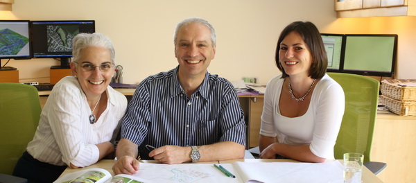 Bill, Elizabeth and Amanda in the 2B office