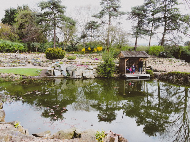 Family enjoying the rockery