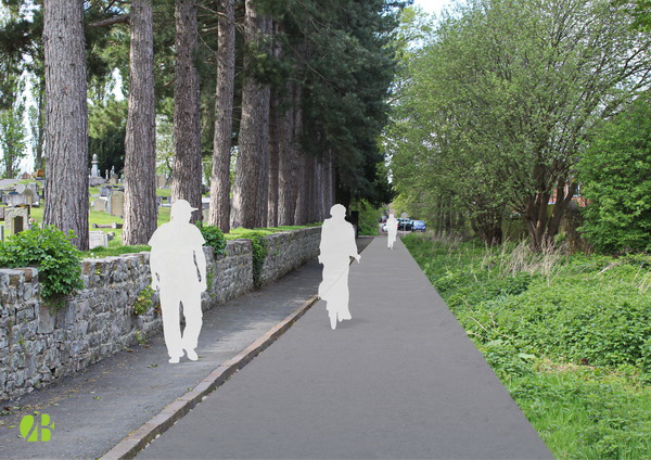 Cycleway Adjacent to cemetery