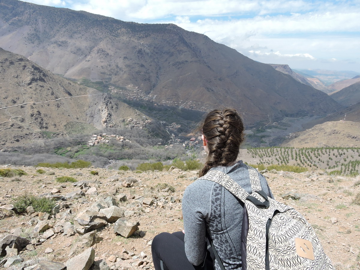 Looking across the Atlas Mountains Landscape Morocco