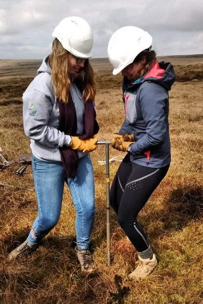 Peat coring in the Peak District