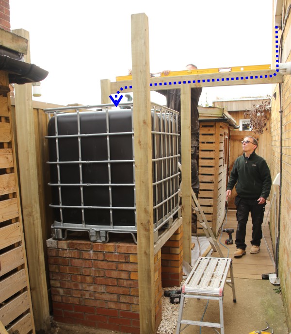 IBC tank under construction, before screen panels fitted