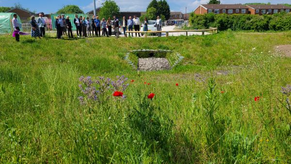 A detention basin