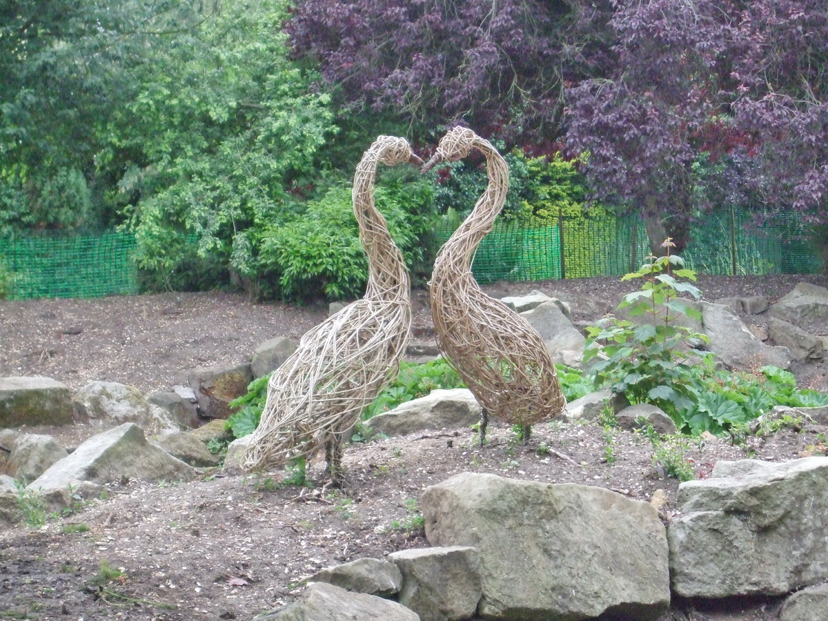 Rock Garden lying fallow – with willow sculptures - 2018