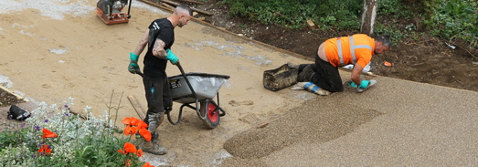 Creation of 2B's home-office Rain Garden